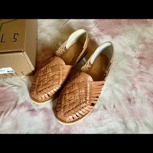 NIB Sols Ana (Mexican Huarache Sandals) in Tawny Burch Size 10